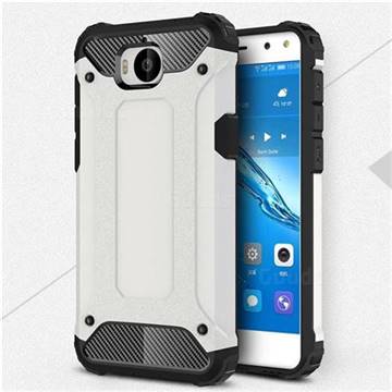 King Kong Armor Premium Shockproof Dual Layer Rugged Hard Cover for Huawei Y5 (2017) - White