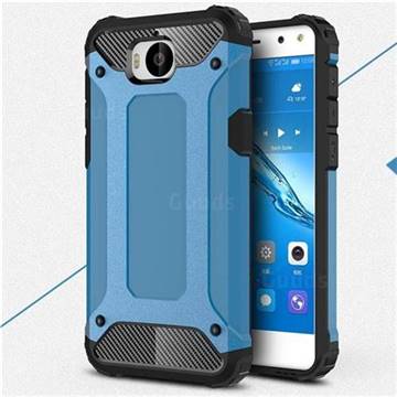 King Kong Armor Premium Shockproof Dual Layer Rugged Hard Cover for Huawei Y5 (2017) - Sky Blue