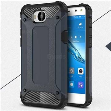 King Kong Armor Premium Shockproof Dual Layer Rugged Hard Cover for Huawei Y5 (2017) - Navy