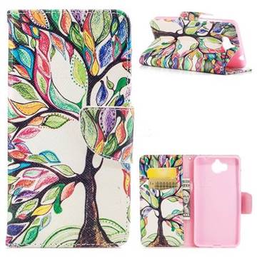 The Tree of Life Leather Wallet Case for Huawei Y5 (2017)