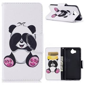 Lovely Panda Leather Wallet Case for Huawei Y5 (2017)