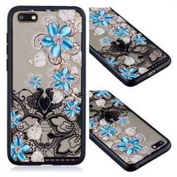 Lilac Lace Diamond Flower Soft TPU Back Cover for Huawei Y5 Prime 2018 (Y5 2018 / Y5 Lite 2018)
