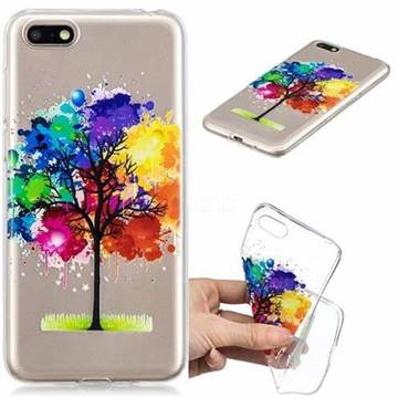 Oil Painting Tree Clear Varnish Soft Phone Back Cover for Huawei Y5 Prime 2018 (Y5 2018 / Y5 Lite 2018)
