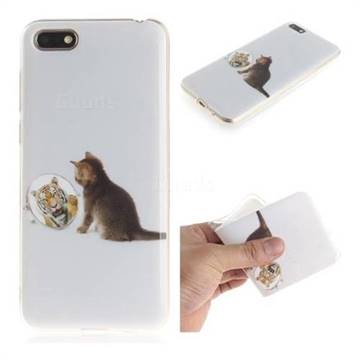 Cat and Tiger IMD Soft TPU Cell Phone Back Cover for Huawei Y5 Prime 2018 (Y5 2018 / Y5 Lite 2018)