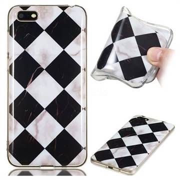 Black and White Matching Soft TPU Marble Pattern Phone Case for Huawei Y5 Prime 2018 (Y5 2018 / Y5 Lite 2018)