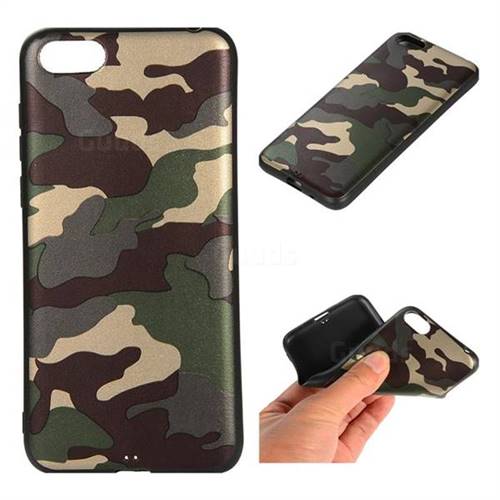 Camouflage Soft TPU Back Cover for Huawei Y5 Prime 2018 (Y5 2018 / Y5 Lite 2018) - Gold Green