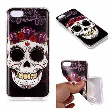 Flowers Skull Matte Soft TPU Back Cover for Huawei Y5 Prime 2018 (Y5 2018 / Y5 Lite 2018)
