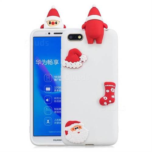 White Santa Claus Christmas Xmax Soft 3D Silicone Case for Huawei Y5 Prime 2018 (Y5 2018 / Y5 Lite 2018)