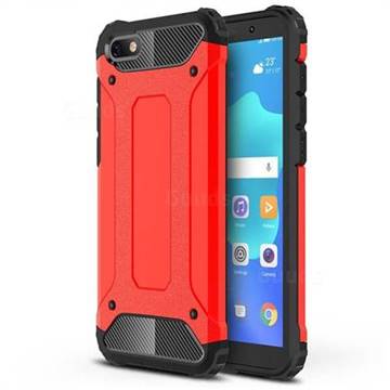 King Kong Armor Premium Shockproof Dual Layer Rugged Hard Cover for Huawei Y5 Prime 2018 (Y5 2018 / Y5 Lite 2018) - Big Red