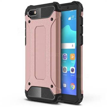 King Kong Armor Premium Shockproof Dual Layer Rugged Hard Cover for Huawei Y5 Prime 2018 (Y5 2018 / Y5 Lite 2018) - Rose Gold