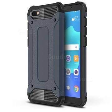 King Kong Armor Premium Shockproof Dual Layer Rugged Hard Cover for Huawei Y5 Prime 2018 (Y5 2018 / Y5 Lite 2018) - Navy