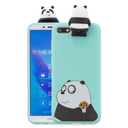 Striped Bear Soft 3D Climbing Doll Stand Soft Case for Huawei Y5 Prime 2018 (Y5 2018 / Y5 Lite 2018)