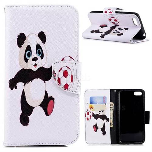 Football Panda Leather Wallet Case for Huawei Y5 Prime 2018 (Y5 2018 / Y5 Lite 2018)