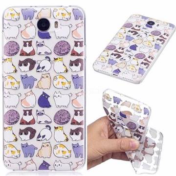 Mini Cute Cat Super Clear Soft TPU Back Cover for Huawei Y5II Y5 2 Honor5 Honor Play 5
