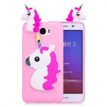 Unicorn Soft 3D Silicone Case for Huawei Y5II Y5 2 Honor5 Honor Play 5 - Rose