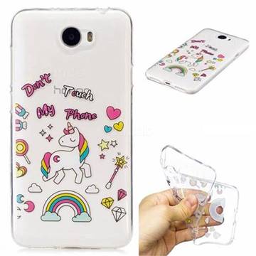 Rainbow Star Unicorn Super Clear Soft TPU Back Cover for Huawei Y5II Y5 2 Honor5 Honor Play 5
