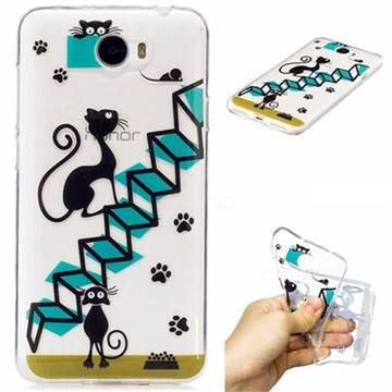 Stair Cat Super Clear Soft TPU Back Cover for Huawei Y5II Y5 2 Honor5 Honor Play 5