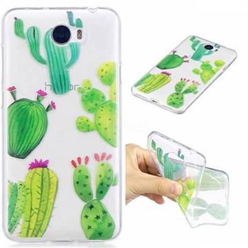 Green Cactus Super Clear Soft TPU Back Cover for Huawei Y5II Y5 2 Honor5 Honor Play 5