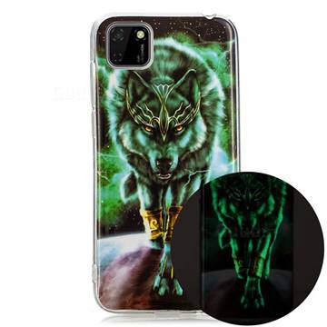 Wolf King Noctilucent Soft TPU Back Cover for Huawei Y5p
