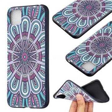 Mandala 3D Embossed Relief Black Soft Back Cover for Huawei Y5p
