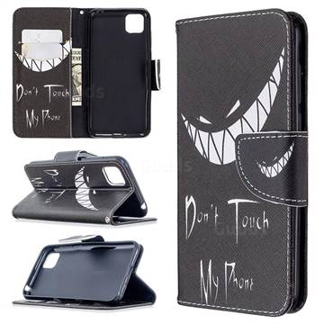 Crooked Grin Leather Wallet Case for Huawei Y5p