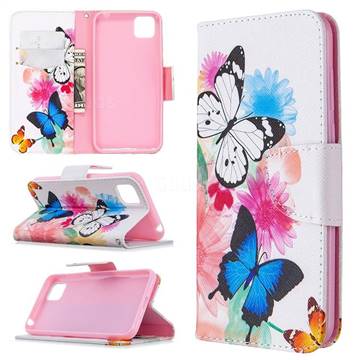 Vivid Flying Butterflies Leather Wallet Case for Huawei Y5p