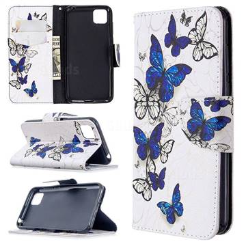 Flying Butterflies Leather Wallet Case for Huawei Y5p