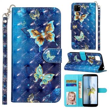 Rankine Butterfly 3D Leather Phone Holster Wallet Case for Huawei Y5p