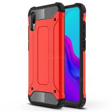 King Kong Armor Premium Shockproof Dual Layer Rugged Hard Cover for Huawei Y6 (2019) - Big Red