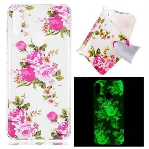 Peony Noctilucent Soft TPU Back Cover for Huawei Y6 (2019)