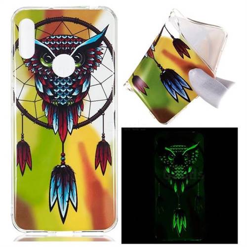 Owl Wind Chimes Noctilucent Soft TPU Back Cover for Huawei Y6 (2019)