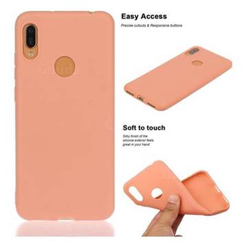 Soft Matte Silicone Phone Cover for Huawei Y6 (2019) - Coral Orange