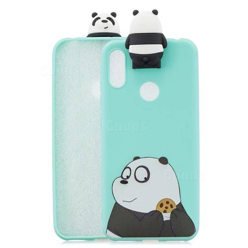 Striped Bear Soft 3D Climbing Doll Stand Soft Case for Huawei Y6 (2019)