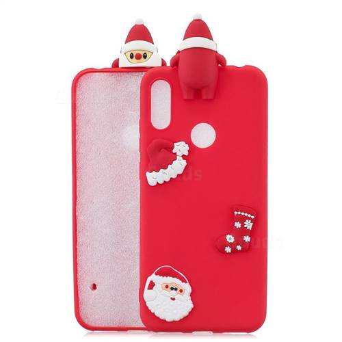 Red Santa Claus Christmas Xmax Soft 3D Silicone Case for Huawei Y6 (2019)