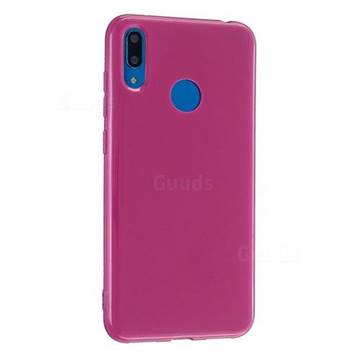 2mm Candy Soft Silicone Phone Case Cover for Huawei Y6 (2019) - Rose