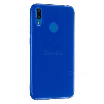 2mm Candy Soft Silicone Phone Case Cover for Huawei Y6 (2019) - Navy Blue