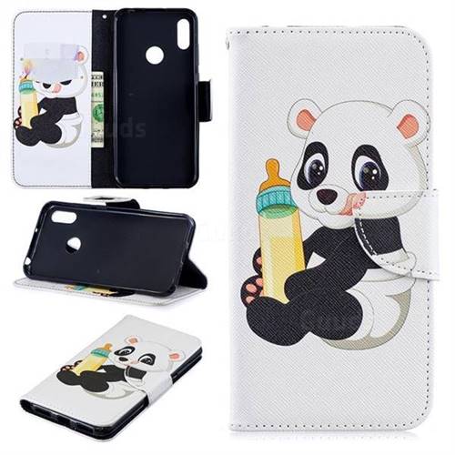 Baby Panda Leather Wallet Case for Huawei Y6 (2019)