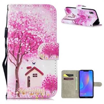 Tree House 3D Painted Leather Wallet Phone Case for Huawei Y6 (2019)