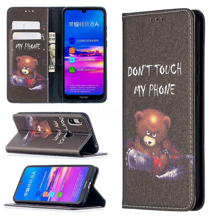 Chainsaw Bear Slim Magnetic Attraction Wallet Flip Cover for Huawei Y6 (2019)