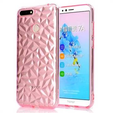 Diamond Pattern Shining Soft TPU Phone Back Cover for Huawei Y6 (2018) - Pink