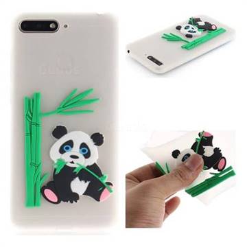 Panda Eating Bamboo Soft 3D Silicone Case for Huawei Y6 (2018) - Translucent