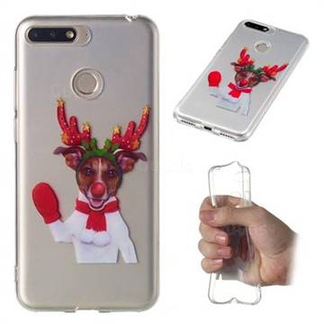 Red Gloves Elk Super Clear Soft TPU Back Cover for Huawei Y6 (2018)