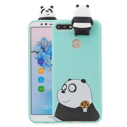 Striped Bear Soft 3D Climbing Doll Stand Soft Case for Huawei Y6 (2018)