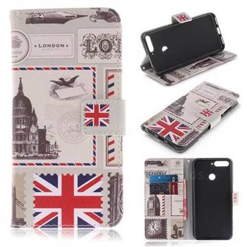 London Envelope PU Leather Wallet Case for Huawei Y6 (2018)