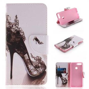 High Heels PU Leather Wallet Case for Huawei Y6 (2018)