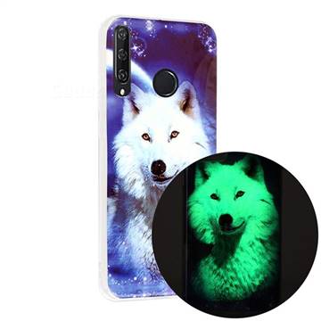Galaxy Wolf Noctilucent Soft TPU Back Cover for Huawei Y6p