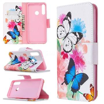 Vivid Flying Butterflies Leather Wallet Case for Huawei Y6p