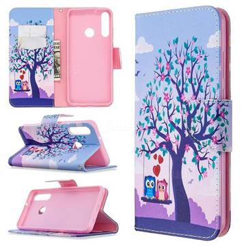 Peach Butterflies Leather Wallet Case for Huawei Y6p