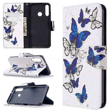 Flying Butterflies Leather Wallet Case for Huawei Y6p