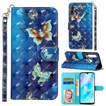Rankine Butterfly 3D Leather Phone Holster Wallet Case for Huawei Y6p